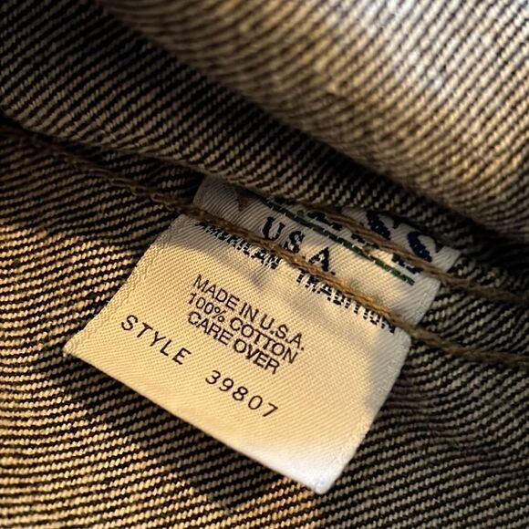 VTG
Guess Mens Faded Washed Black Denim Button Up 4 Pocket Trucker Jacket size M - Picture 5 of 10